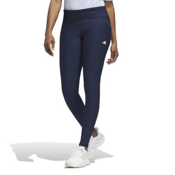 adidas Cold.RDY Golf Leggings Women's Navy Blue Size Large NWT HY7192 - Picture 1 of 10